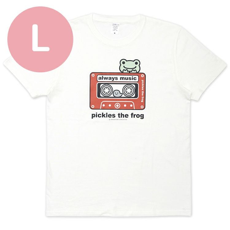 かえるのピクルス】TシャツLサイズ（カセット/WHT）745783 | かえるの