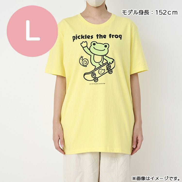 かえるのピクルス】TシャツLサイズ（スケボー/YE）747558 | かえるの