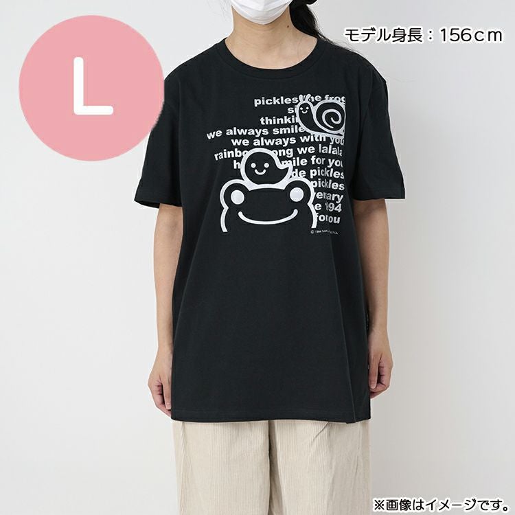 かえるのピクルス】TシャツLサイズ（メッセージ/BK）747619 | かえるの