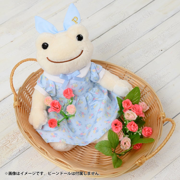 かえるのピクルス】ビーンドール用コスチューム（レトロフラワーワンピ