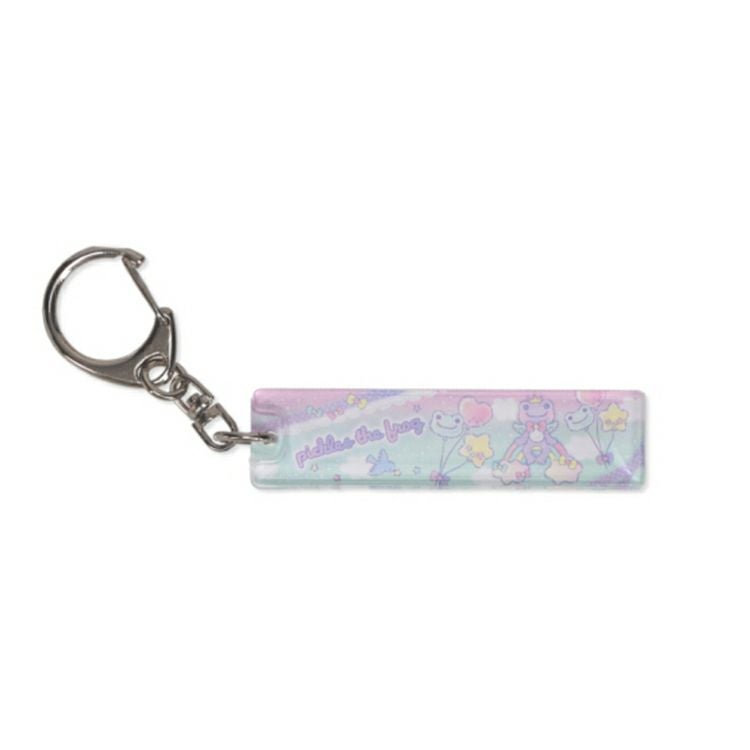 かえるのピクルス】アクリルスティックキーホルダー（パープル