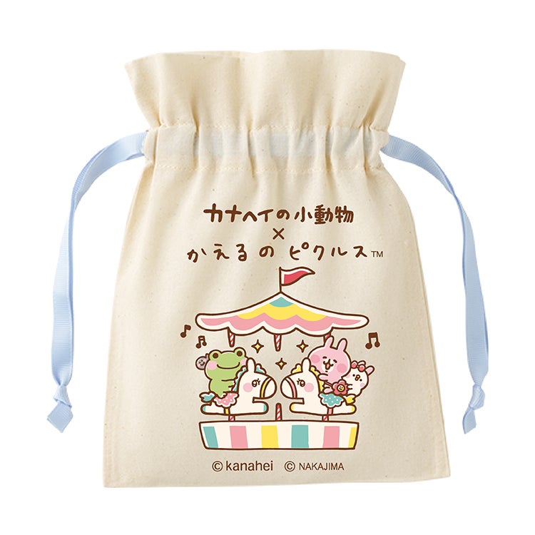かえるのピクルス】カナヘイの小動物×かえるのピクルス コットン巾着