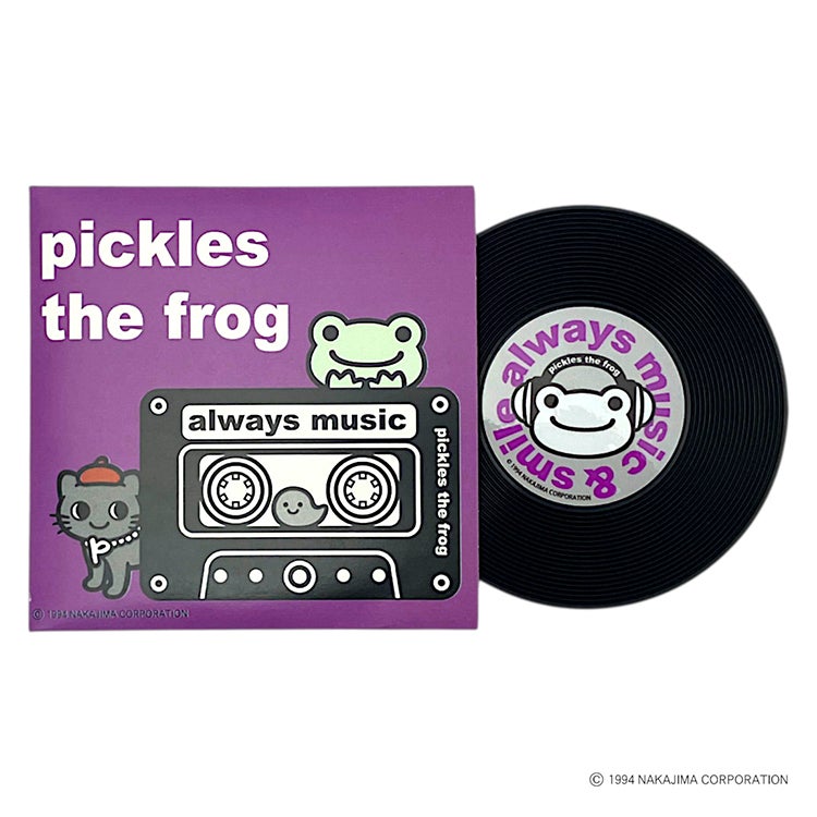 かえるのピクルス】レコードコースター（パープル）NP-134 | かえるの